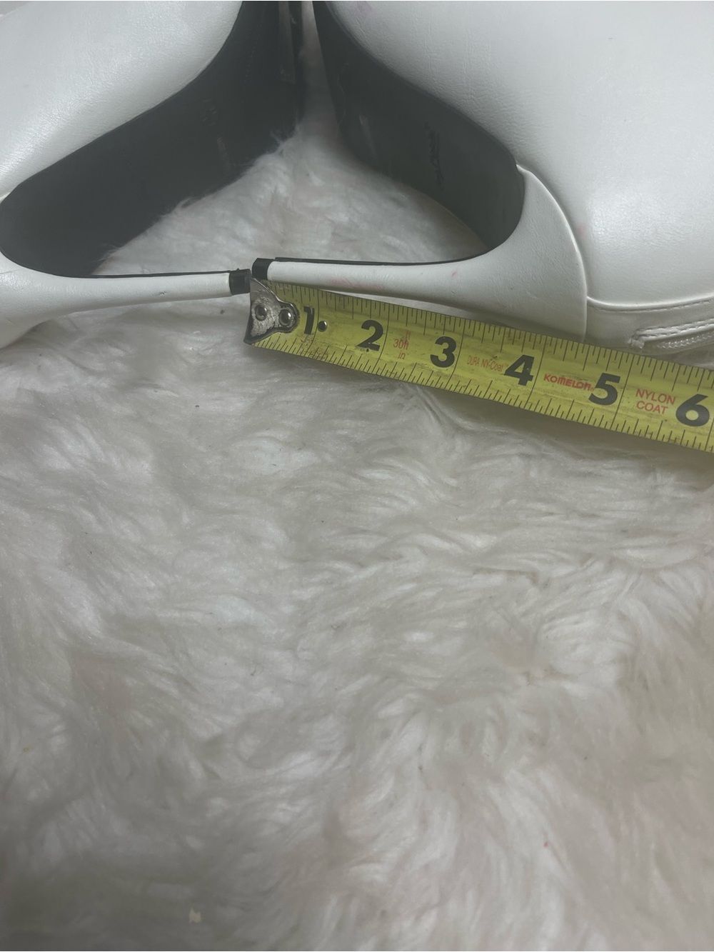 Anne Michelle White Lace-Up Peep-Toe Ankle Boots Buckle accent back zipper SZ11 - Picture 8 of 10